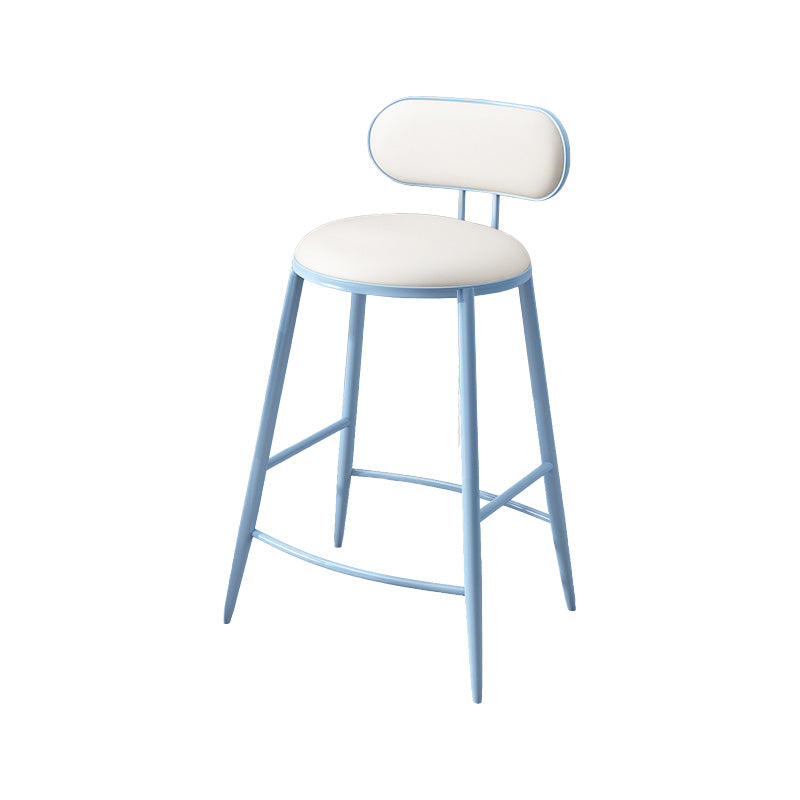 Scandinavian Footrest Milk Tea Shop Stool Matte Finish Iron Bar Stool