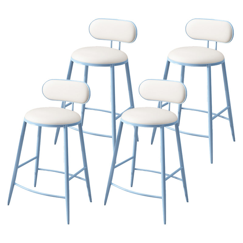 Scandinavian Footrest Milk Tea Shop Stool Matte Finish Iron Bar Stool