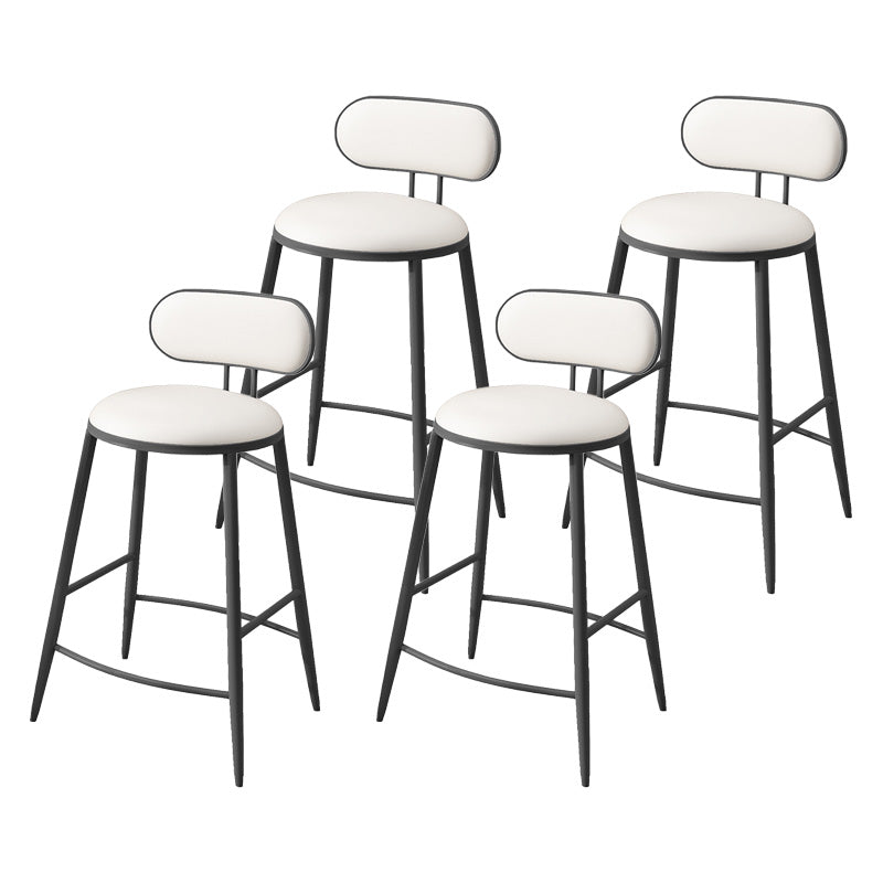 Scandinavian Footrest Milk Tea Shop Stool Matte Finish Iron Bar Stool