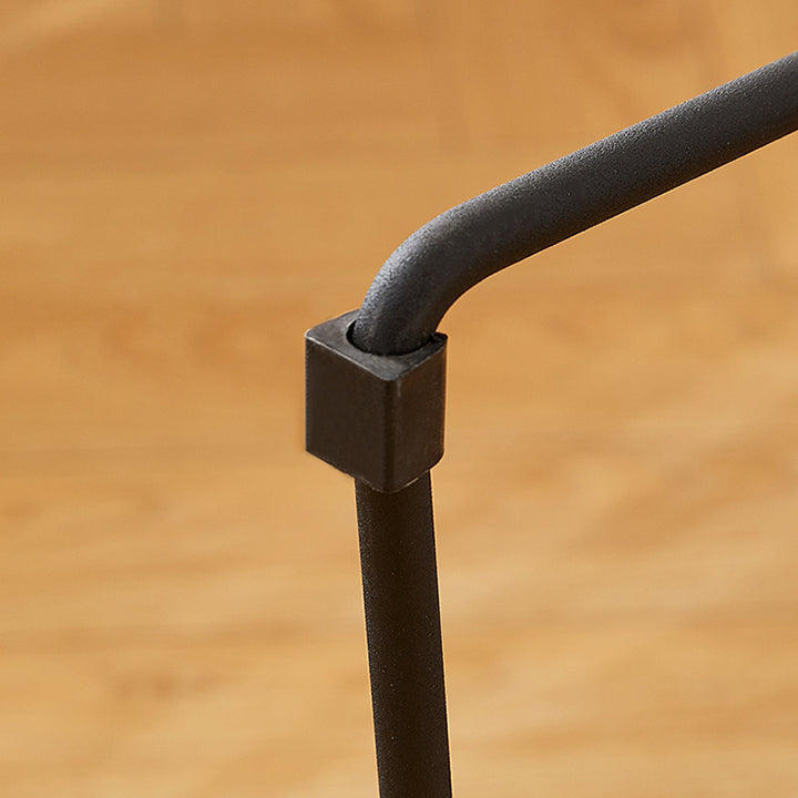 Scandinavian Coffee Shop Footrest Stool Matte Finish PU Leather Barstool