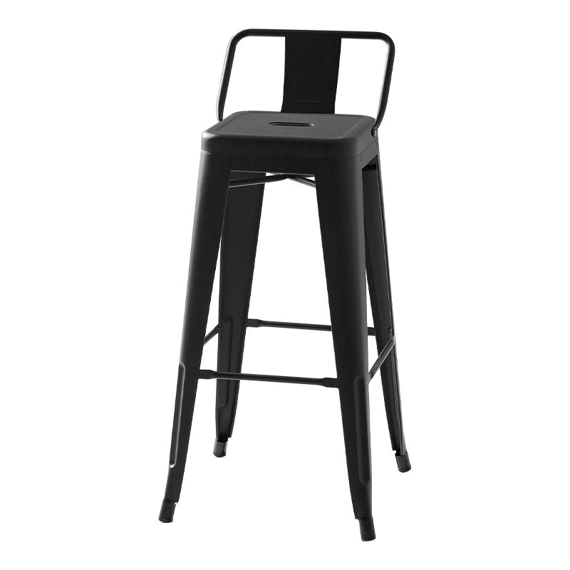 Industrial Footrest Iron Bar Stool Coffee Shop Square Counter Stools