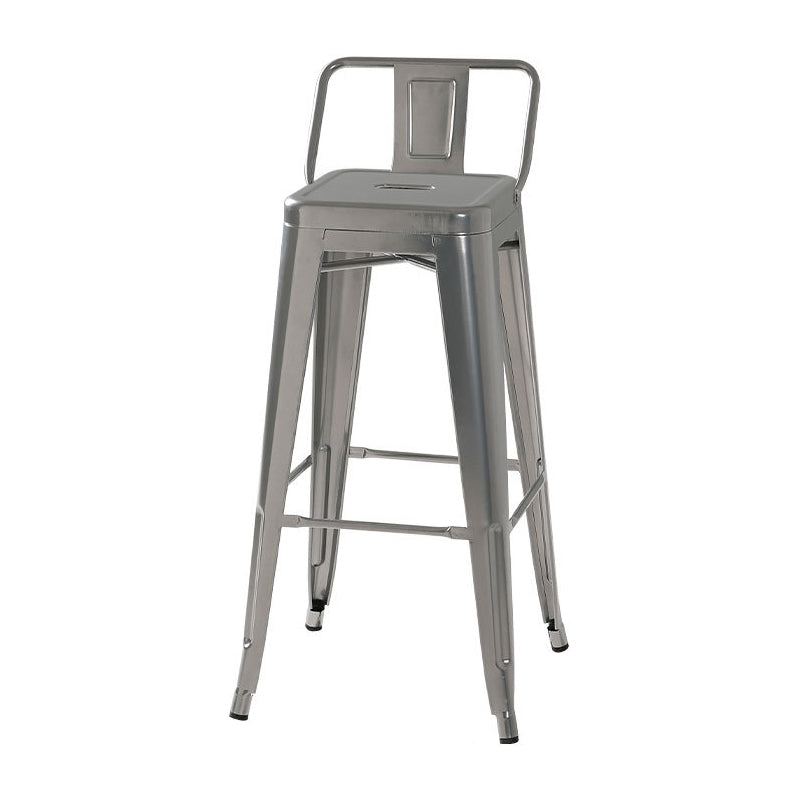 Industrial Footrest Iron Bar Stool Coffee Shop Square Counter Stools