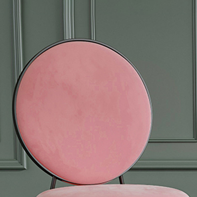 Glam Velvet Restaurant Counter Stool Matte Finish Footrest Barstool
