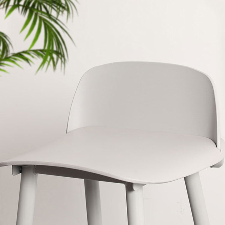 Modern Armless Backrest Counter Stool Iron Cafe Bar Stool with  Acrylic Seat and Pedal