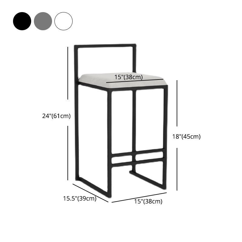 Modern Jewelry Shop Velvet Counter Stools Matte Finish Footrest Barstool