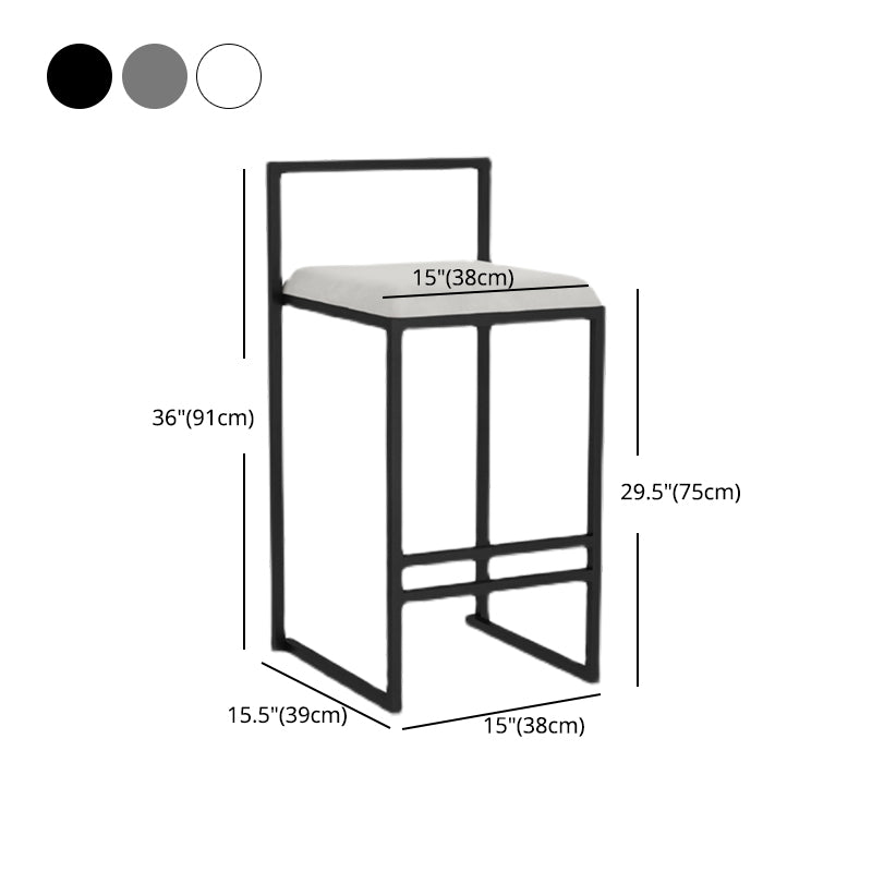 Modern Jewelry Shop Velvet Counter Stools Matte Finish Footrest Barstool