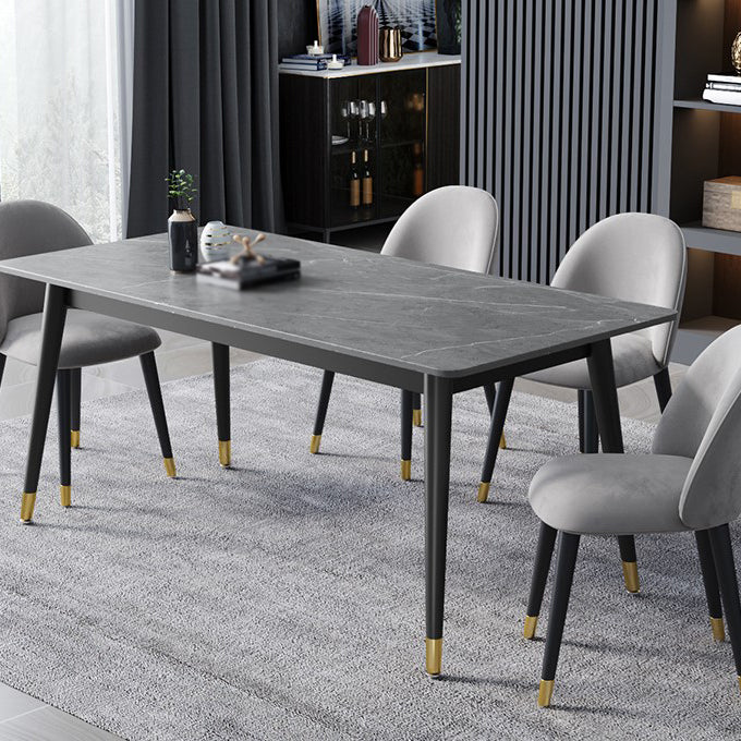 Glam 1/2/3/5/7 Pieces Dining Set Rectangular Sintered Stone Dining Table Set
