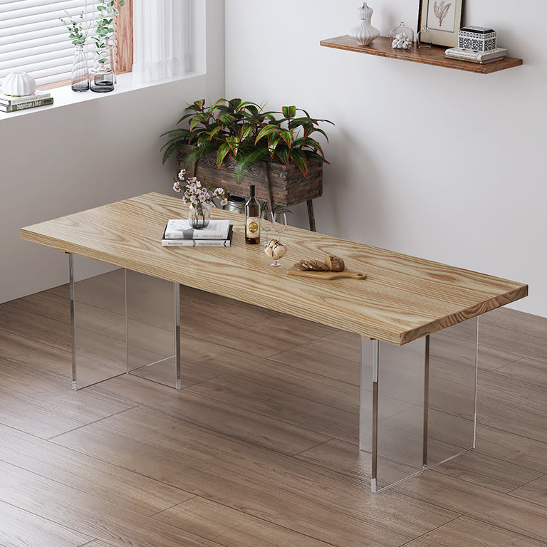 Modern 1/5 Pieces Dining Set Rectangle Pine Wood Dining Table for Dining Room