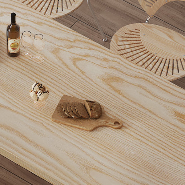 Modern 1/5 Pieces Dining Set Rectangle Pine Wood Dining Table for Dining Room