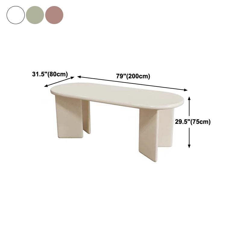 Contemporary Artificial Wood Top Oval Dinette Table Simple Dining Table for Living Room