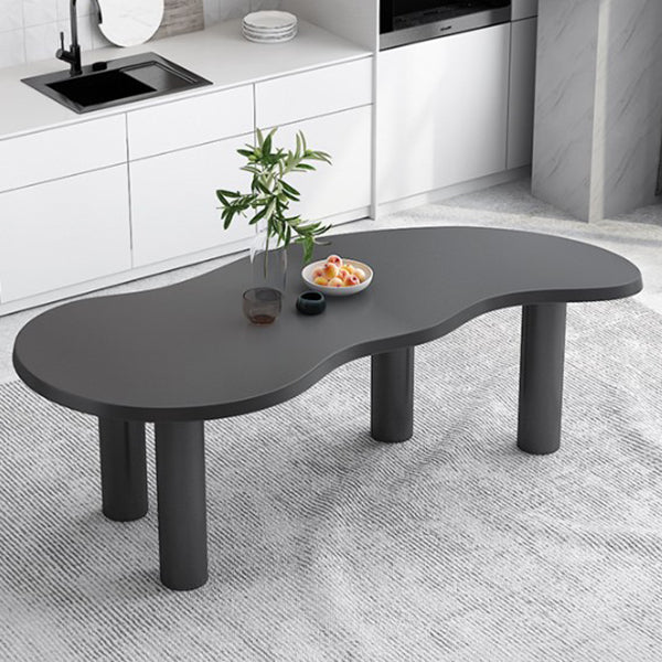 Nordic Solid Wood Table for Restaurant Unique Shape Table with 4 Legs