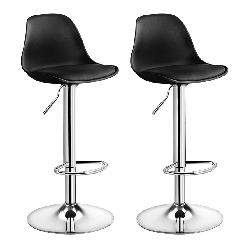 Contemporary Plastic Home Counter Stool Matte Finish Footrest Barstool