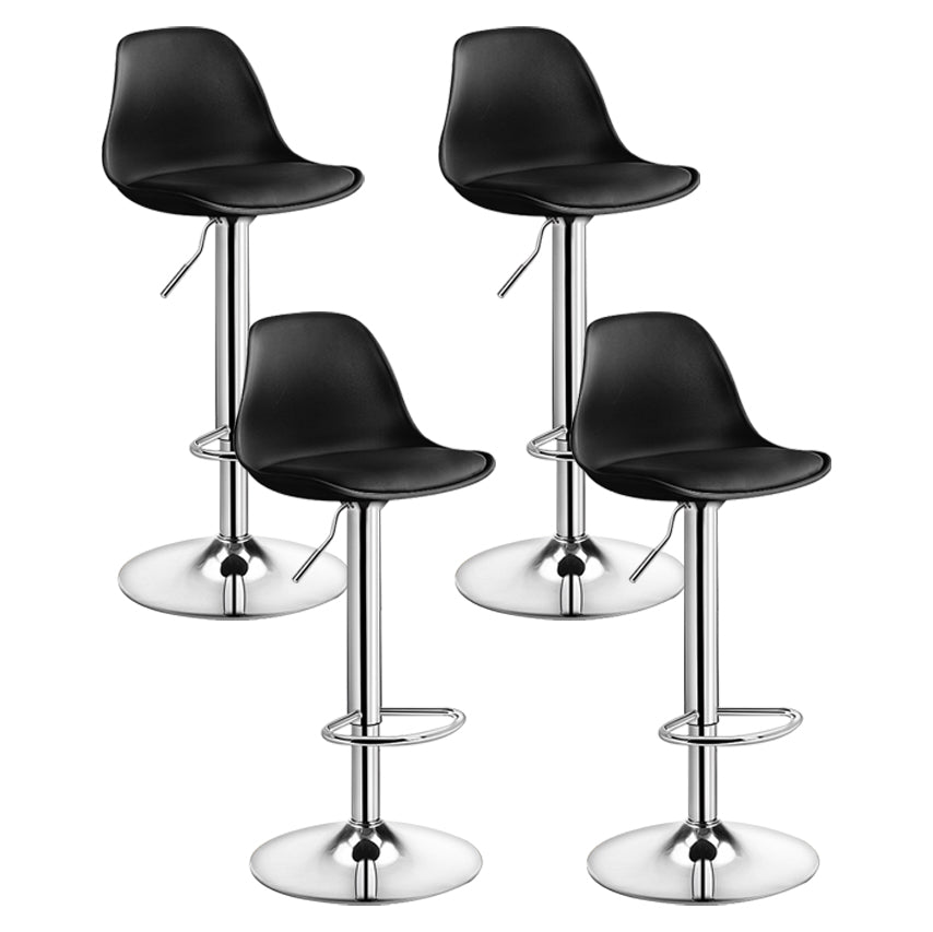 Contemporary Plastic Home Counter Stool Matte Finish Footrest Barstool