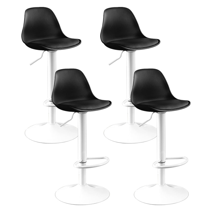 Contemporary Plastic Home Counter Stool Matte Finish Footrest Barstool