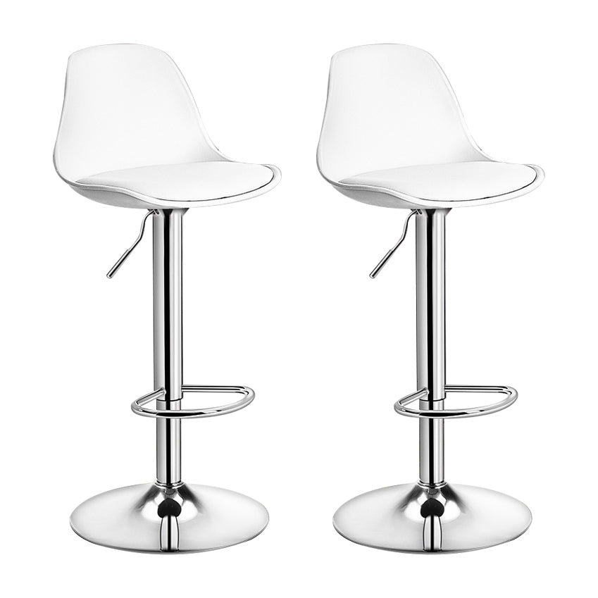 Contemporary Plastic Home Counter Stool Matte Finish Footrest Barstool