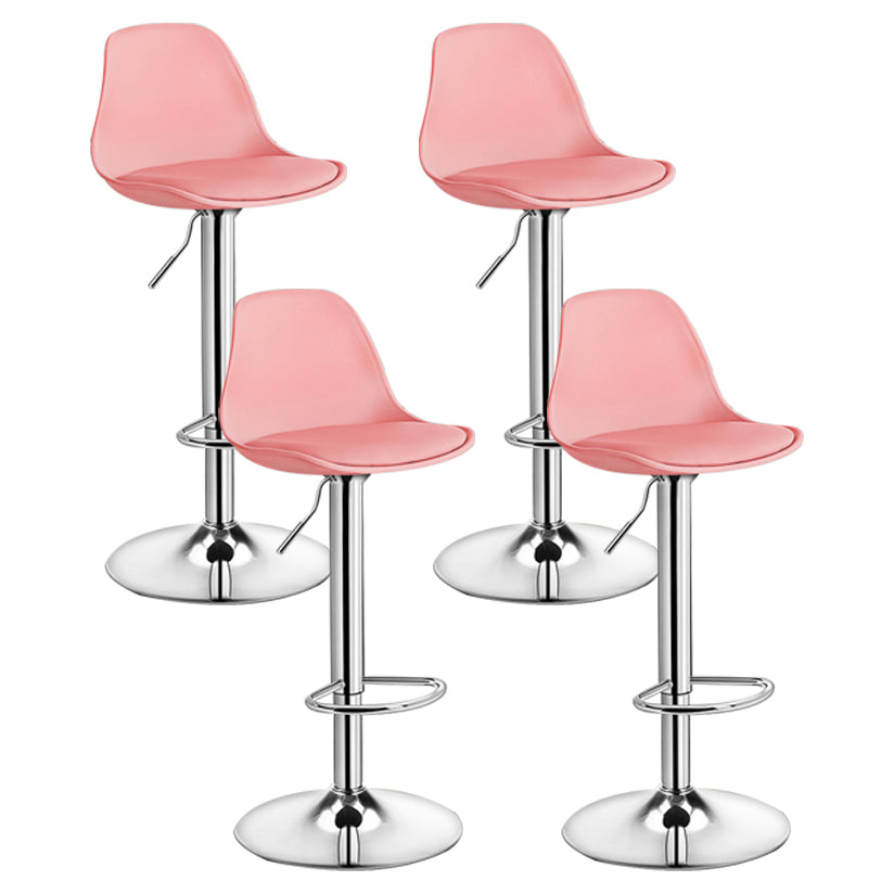 Contemporary Plastic Home Counter Stool Matte Finish Footrest Barstool