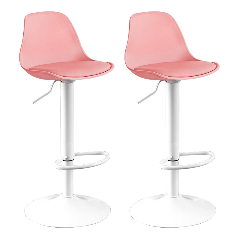 Contemporary Plastic Home Counter Stool Matte Finish Footrest Barstool