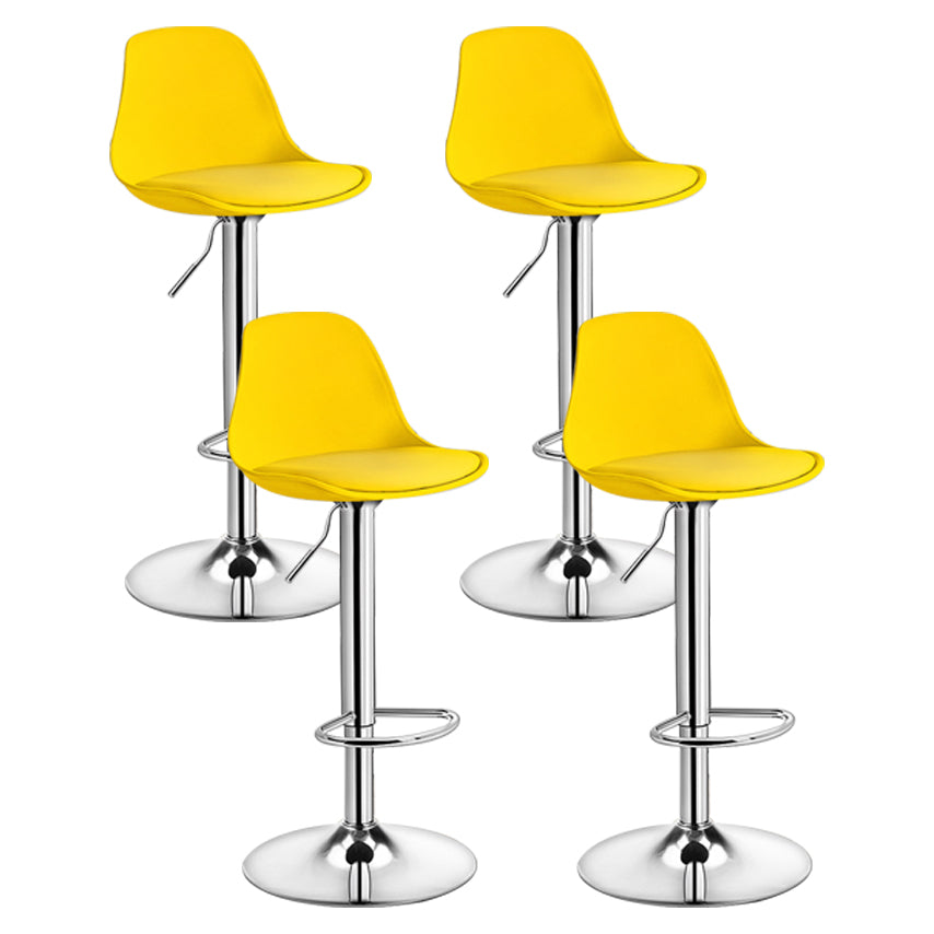 Contemporary Plastic Home Counter Stool Matte Finish Footrest Barstool