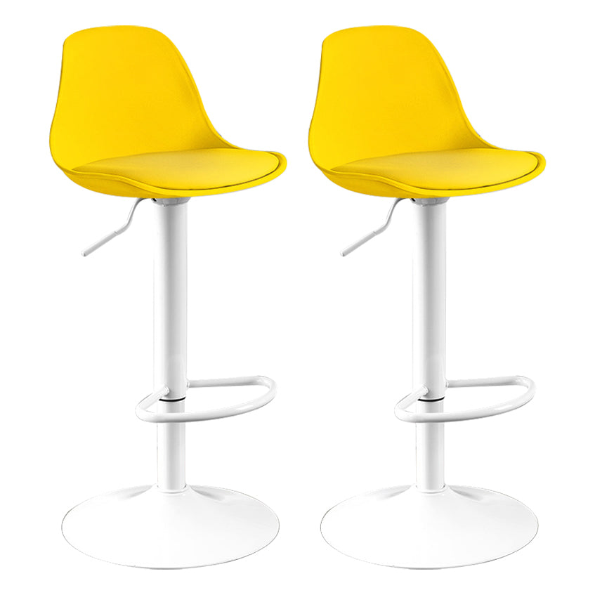 Contemporary Plastic Home Counter Stool Matte Finish Footrest Barstool