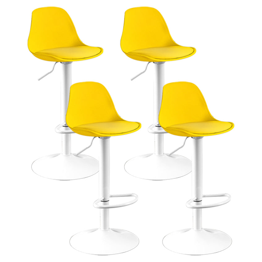 Contemporary Plastic Home Counter Stool Matte Finish Footrest Barstool
