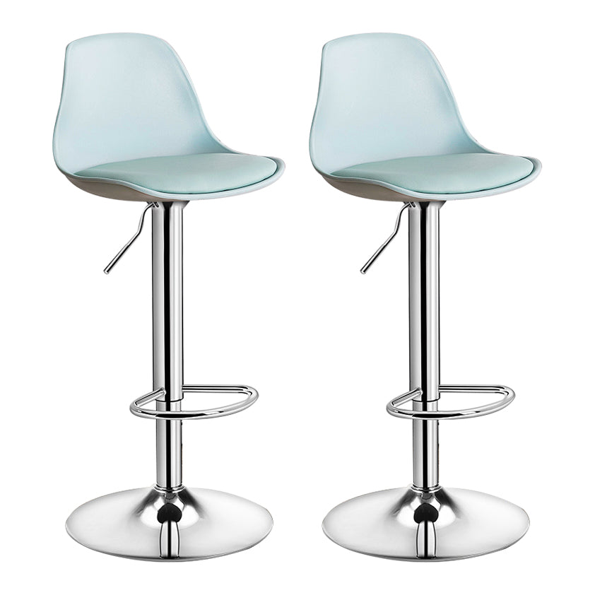 Contemporary Plastic Home Counter Stool Matte Finish Footrest Barstool