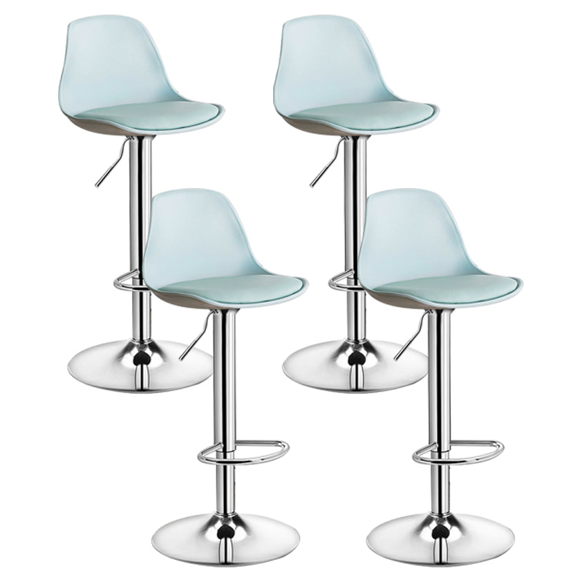 Contemporary Plastic Home Counter Stool Matte Finish Footrest Barstool