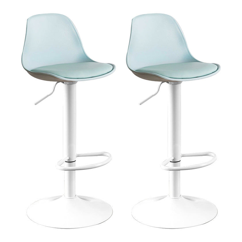 Contemporary Plastic Home Counter Stool Matte Finish Footrest Barstool