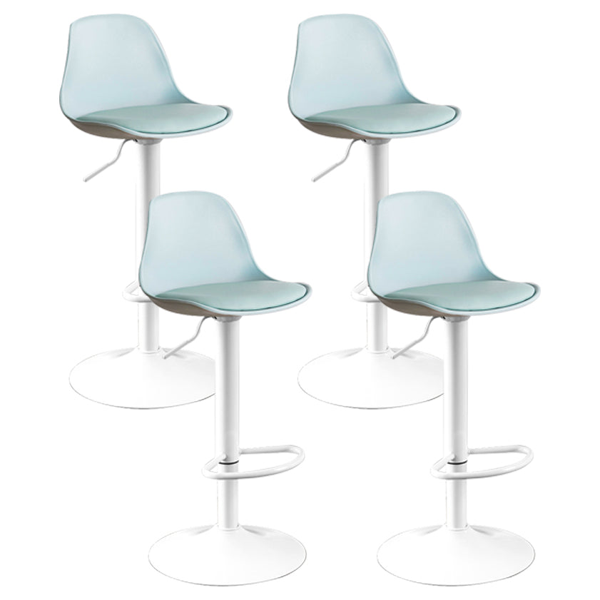 Contemporary Plastic Home Counter Stool Matte Finish Footrest Barstool