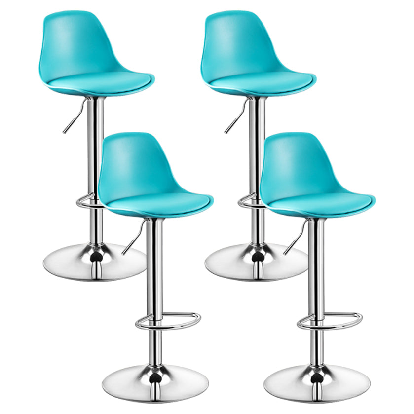 Contemporary Plastic Home Counter Stool Matte Finish Footrest Barstool