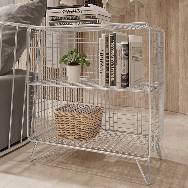 Glam Style Metal Bookshelf Standard Closed Back Shelf Bookcase for Home