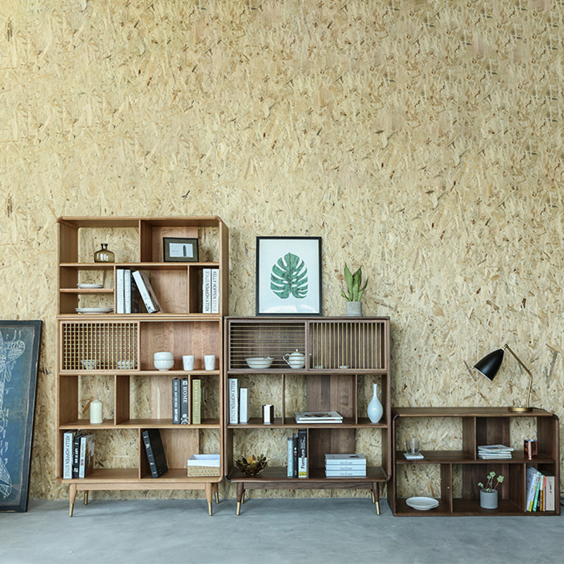 Scandinavian Standard Bookcase Wooden Open Back Bookshelf for Home Office