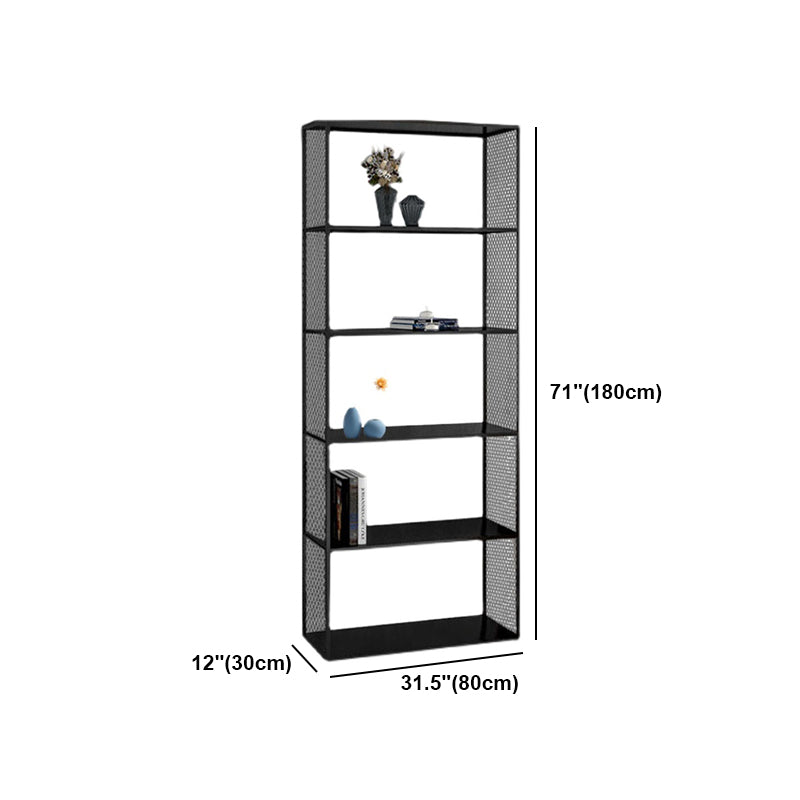 Industrial Metal Bookshelf Iron Open Back Bookcase for Office