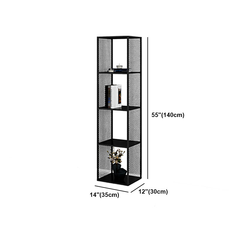 Industrial Metal Bookshelf Iron Open Back Bookcase for Office