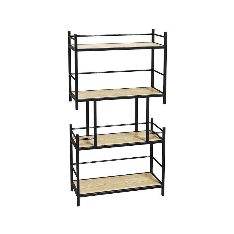 Open Back Metal Bookshelf Scandinavian Style Bookcase for Home Office Study Room