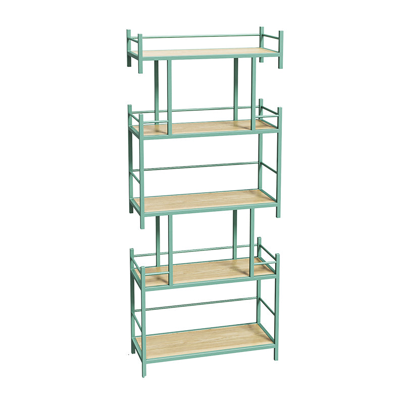 Open Back Metal Bookshelf Scandinavian Style Bookcase for Home Office Study Room