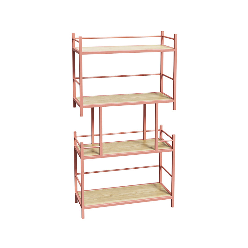 Open Back Metal Bookshelf Scandinavian Style Bookcase for Home Office Study Room