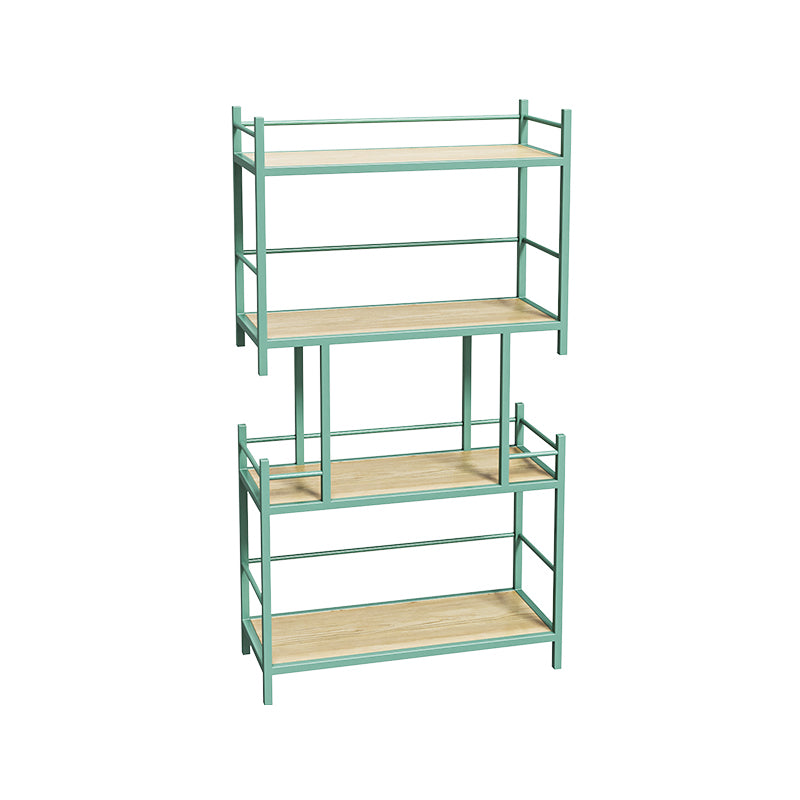 Open Back Metal Bookshelf Scandinavian Style Bookcase for Home Office Study Room