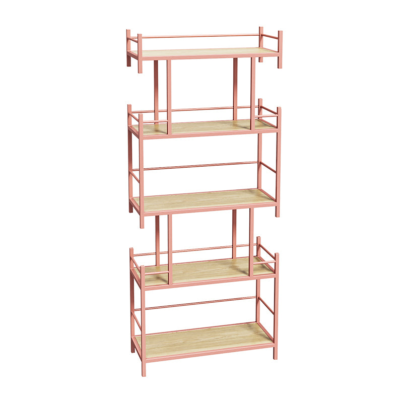 Open Back Metal Bookshelf Scandinavian Style Bookcase for Home Office Study Room