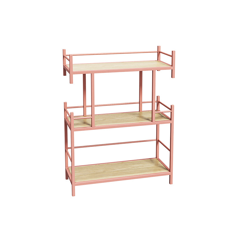 Open Back Metal Bookshelf Scandinavian Style Bookcase for Home Office Study Room