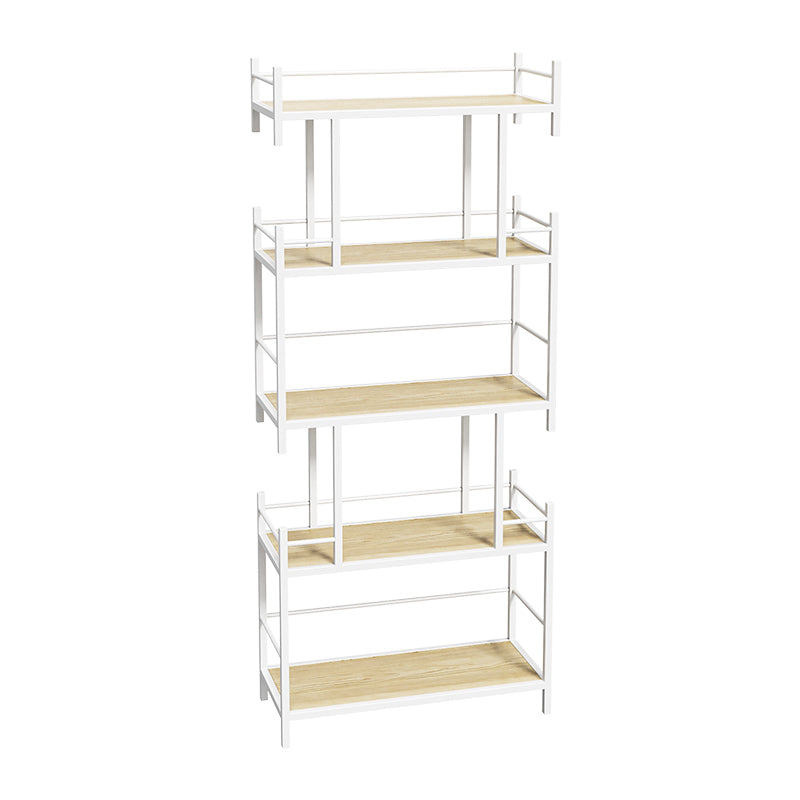 Open Back Metal Bookshelf Scandinavian Style Bookcase for Home Office Study Room