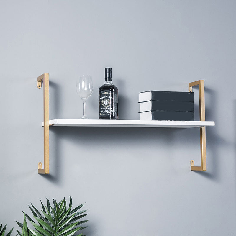 Contemporary Wall Unit Bookcase Metal Frame Pine Wood Shelf Bookshelf