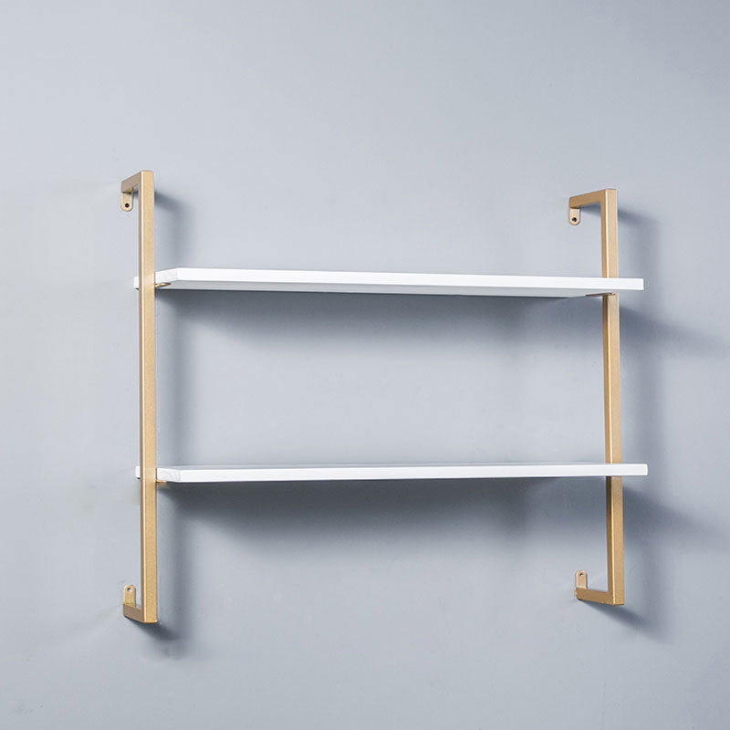 Contemporary Wall Unit Bookcase Metal Frame Pine Wood Shelf Bookshelf