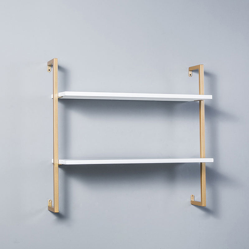 Contemporary Wall Unit Bookcase Metal Frame Pine Wood Shelf Bookshelf