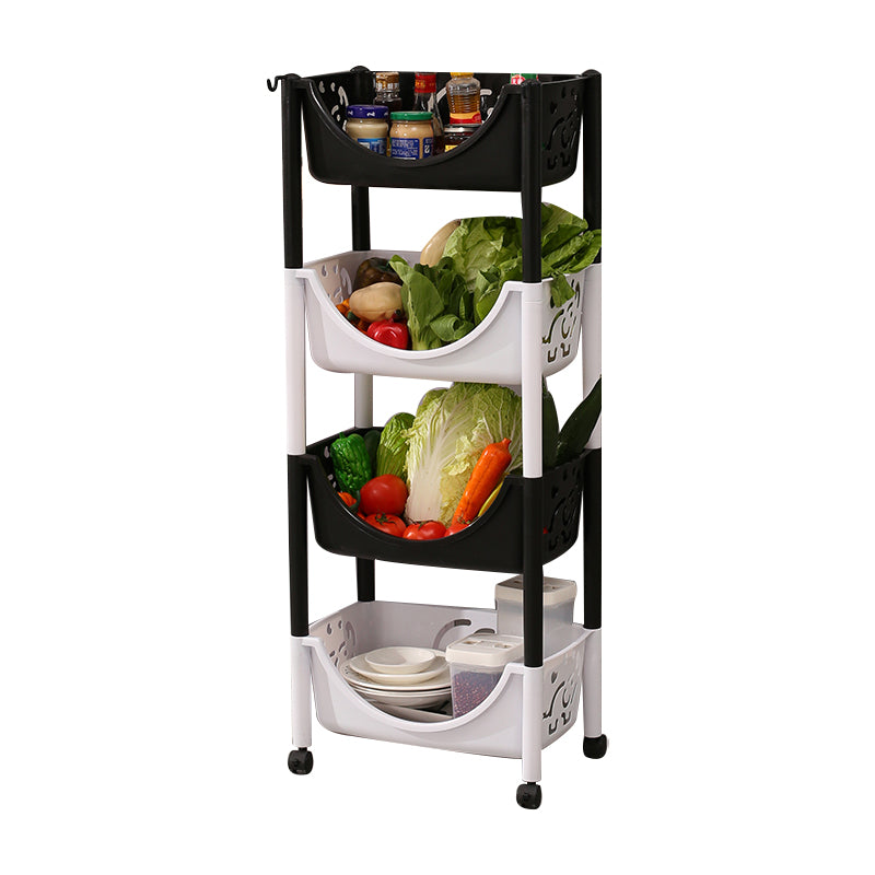 Contemporary Plastic Bookshelf Open Back Vertical Bookcase for Home