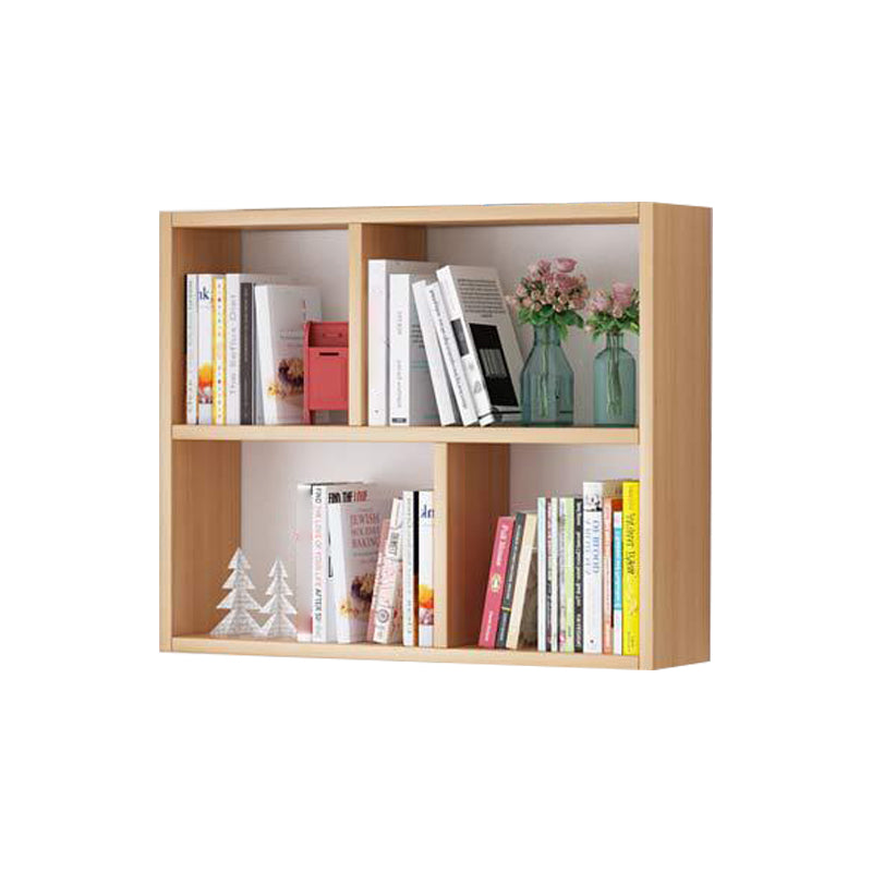 Solid Wood Bookshelf Contemporary Style Wall Mounted Bookcase for Office Home