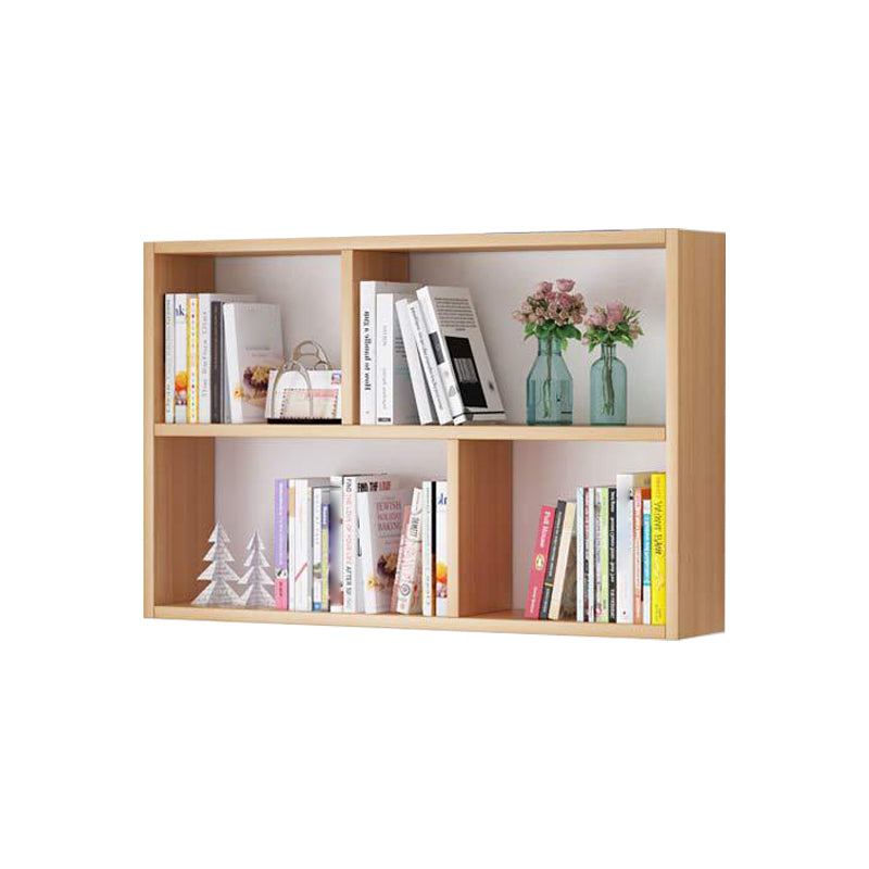 Solid Wood Bookshelf Contemporary Style Wall Mounted Bookcase for Office Home