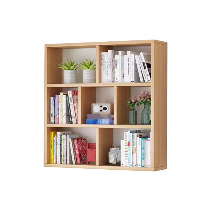 Solid Wood Bookshelf Contemporary Style Wall Mounted Bookcase for Office Home