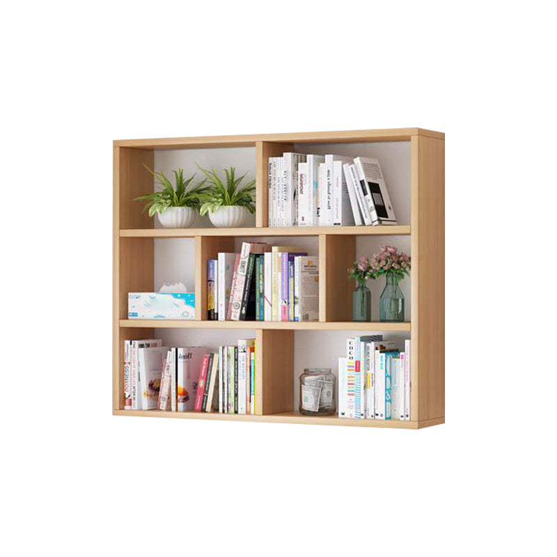 Solid Wood Bookshelf Contemporary Style Wall Mounted Bookcase for Office Home