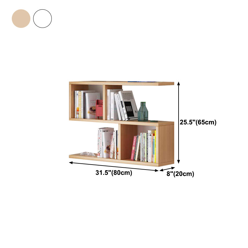 Solid Wood Bookshelf Contemporary Style Wall Mounted Bookcase for Office Home