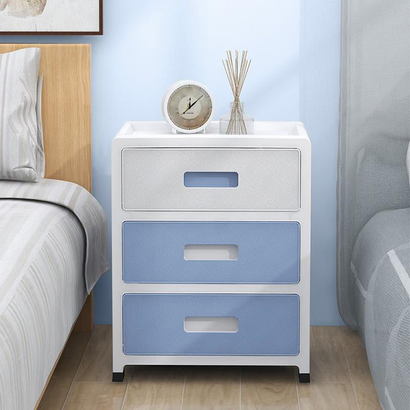 Plastic Bookshelf Contemporary Style Closed Back Bookcase for Office Home Study Room